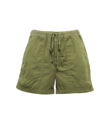 velvet tenley mid-rise cotton shorts in green
