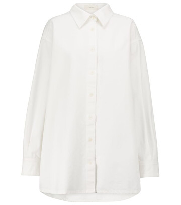 The Row Frannie denim shirt in white