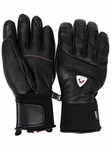 rossignol logo patch gloves - black