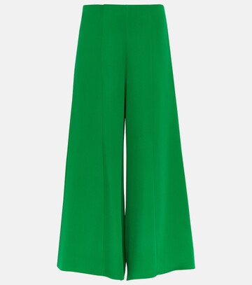 valentino mid-rise silk culottes in green