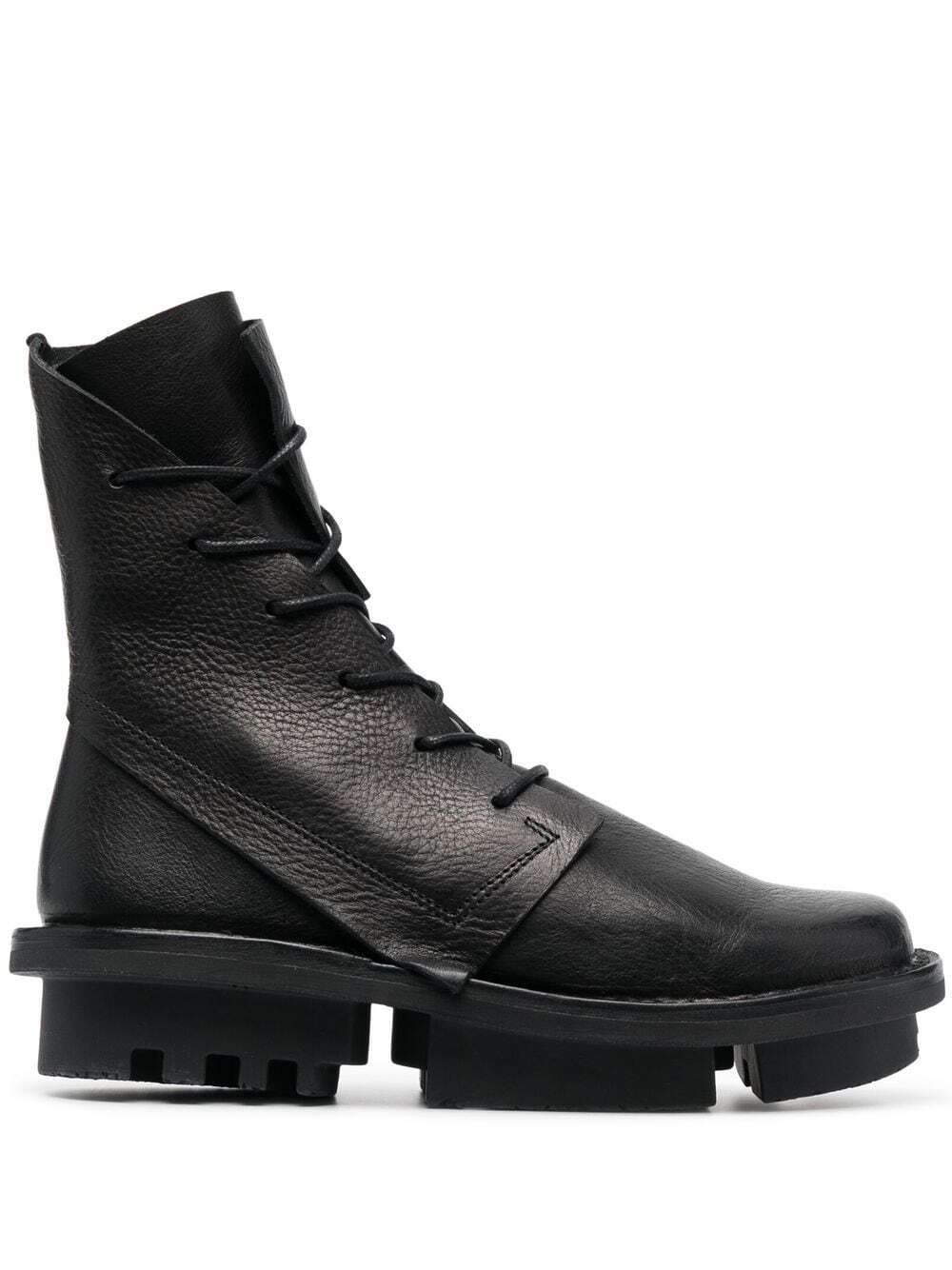 TRIPPEN Vacate asymmetric leather boots - Black