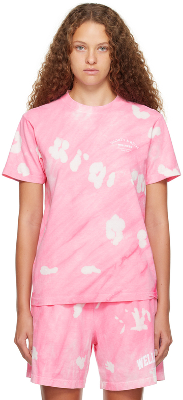 sporty & rich pink 'wellness' t-shirt in white
