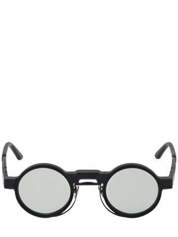 KUBORAUM BERLIN N3 Double Frame Round Acetate Sunglasses in black / grey