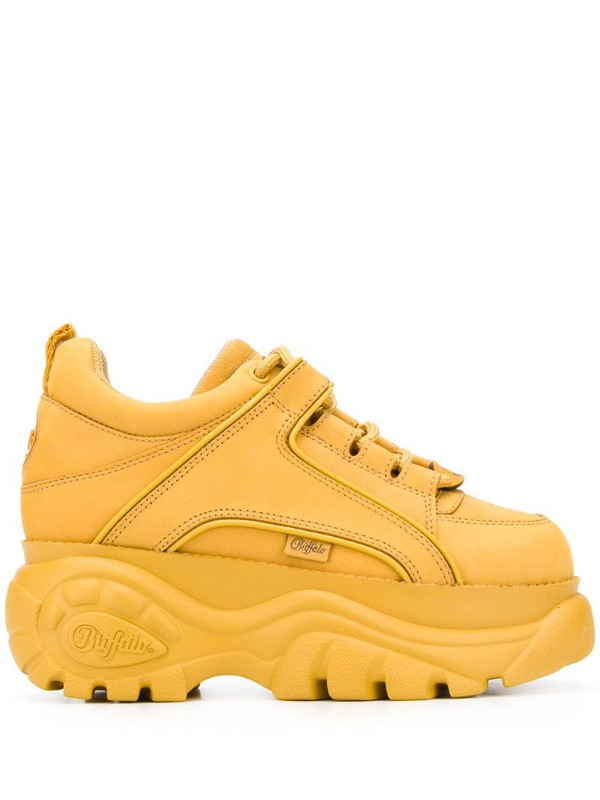 Buffalo platform lace-up sneakers in yellow