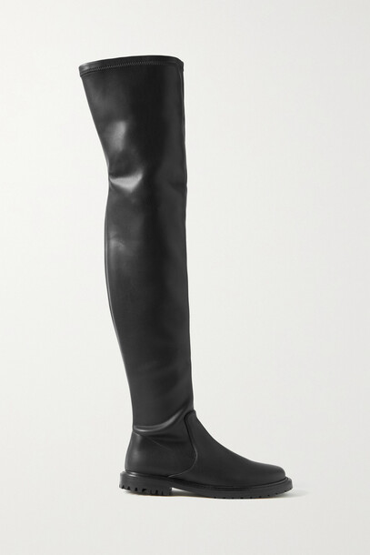 STAUD - Belle Vegan Leather Over-the-knee Boots - Black