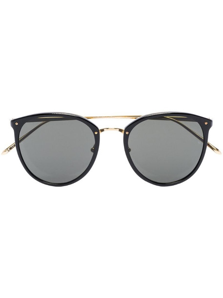 Linda Farrow Calthorpe 22kt gold-plated sunglasses in black