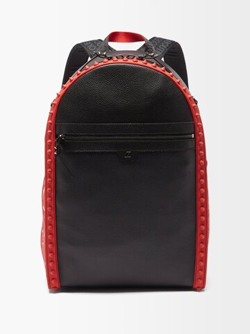 christian louboutin - backparis rubber and leather backpack - mens - black