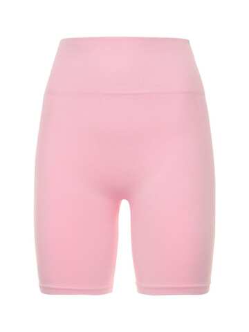 WEWOREWHAT Seamless Nylon Bike Shorts in pink