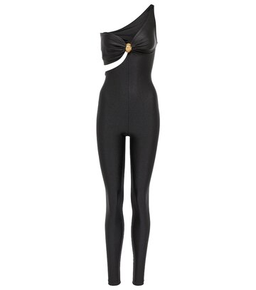 Saint Laurent Cutout one-shoulder jumpsuit in black