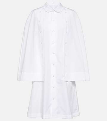 noir kei ninomiya cotton poplin shirt dress in white