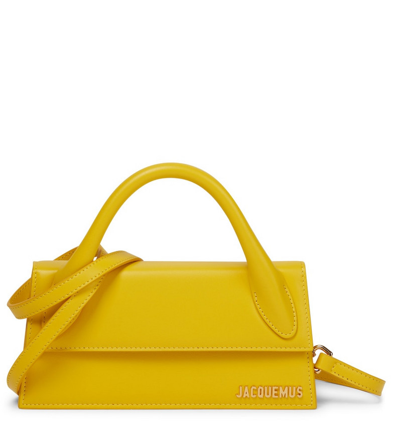 Jacquemus Le Chiquito Long leather tote in yellow