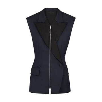 Louis Vuitton Sleeveless Zip-Up Blazer in noir