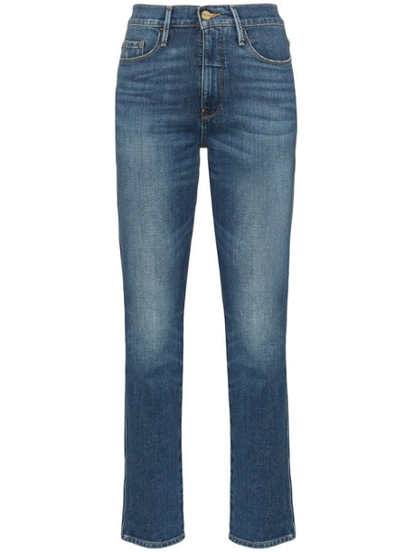 FRAME Le Sylvie straight-leg jeans in blue