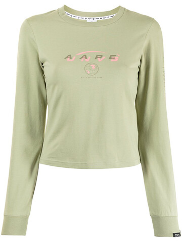 AAPE BY *A BATHING APE® AAPE BY *A BATHING APE® cropped logo sweatshirt - Green