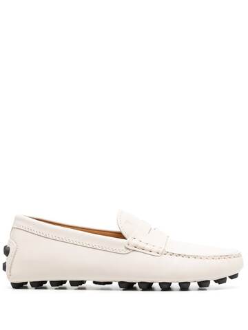 tod's penny-slot leather loafers - neutrals