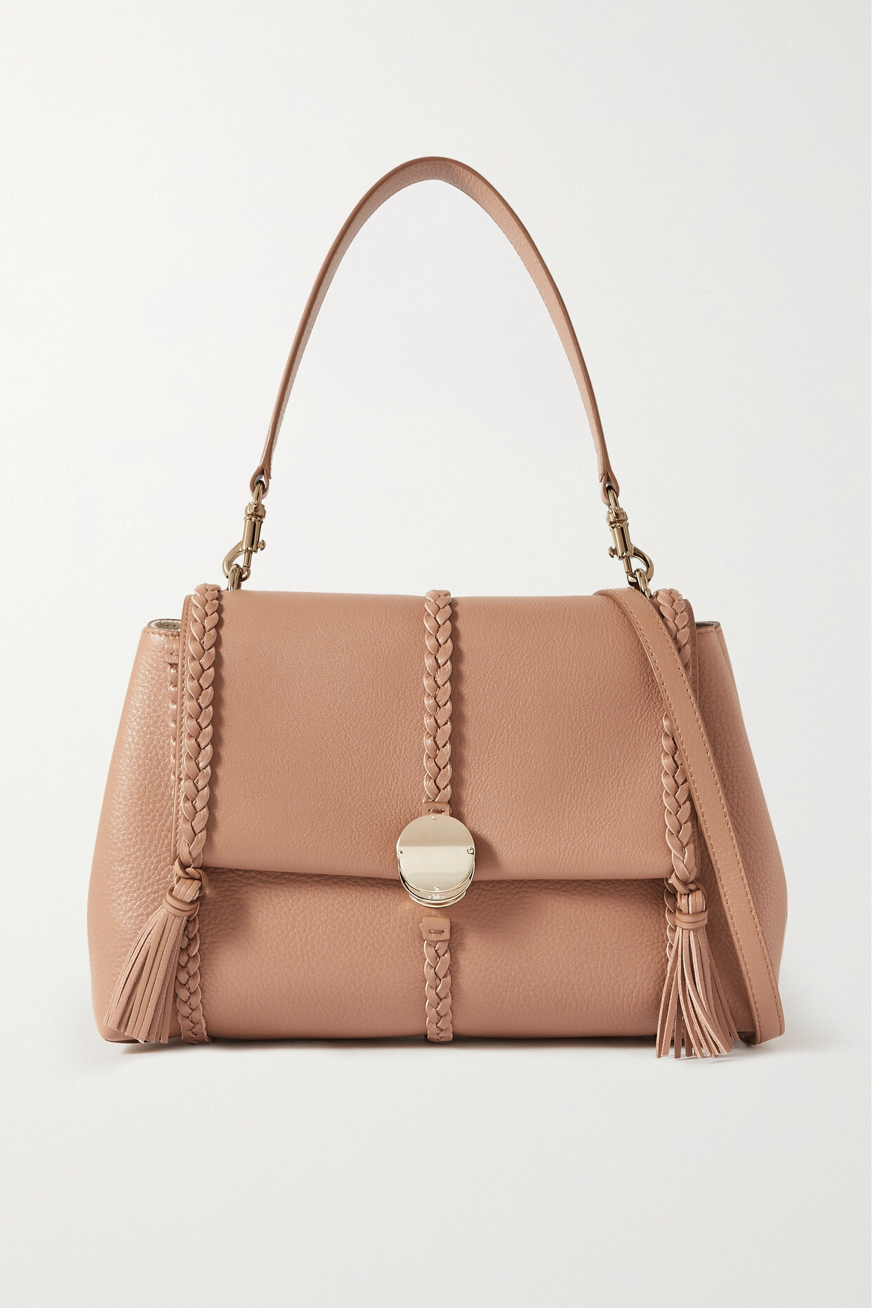 Chloé Chloé - + Net Sustain Penelope Medium Braided Textured-leather Shoulder Bag - Brown