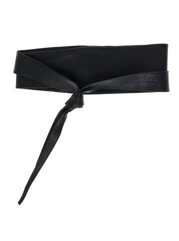 Federica Tosi Black Leather Band Belt in nero