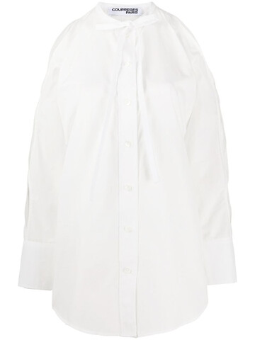 Courrèges cut-out sleeve shirt in white