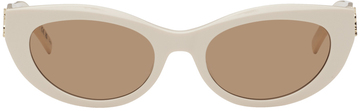 saint laurent off-white sl m115 sunglasses in ivory