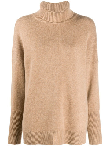 chinti and parker high neck cashmere jumper in neutrals