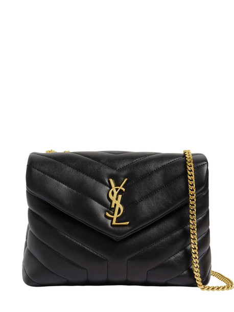 SAINT LAURENT Sm Loulou Monogram Quilted Leather Bag in black