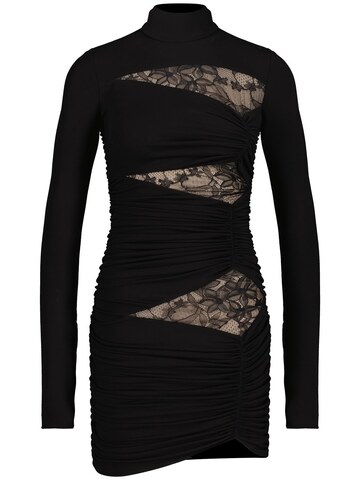 giambattista valli viscose jersey mini dress w/lace inserts in black