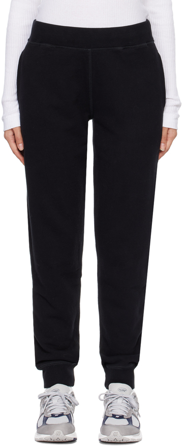 sunspel black relaxed-fit lounge pants