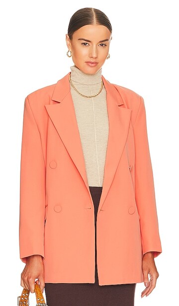 Bardot Oversized Blazer in Peach in orange
