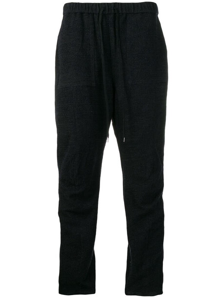 Individual Sentiments woven track trousers in blue