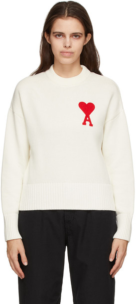 AMI Alexandre Mattiussi Off-White Oversize Ami De Coeur Sweater