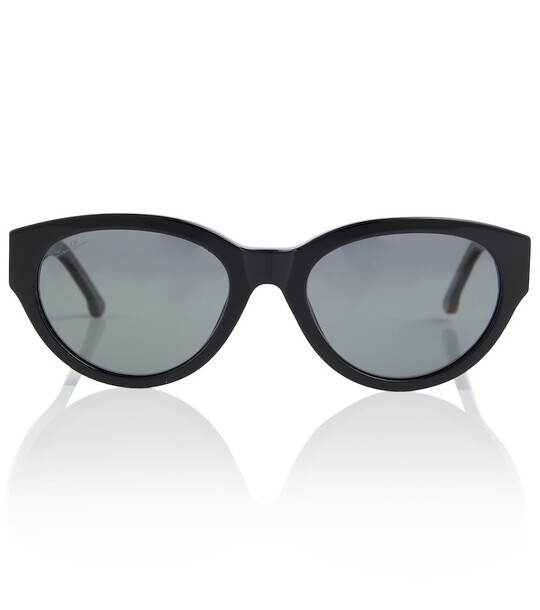 Loro Piana Park Lane oval sunglasses in black