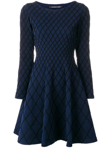 Antonino Valenti flared knitted dress in blue