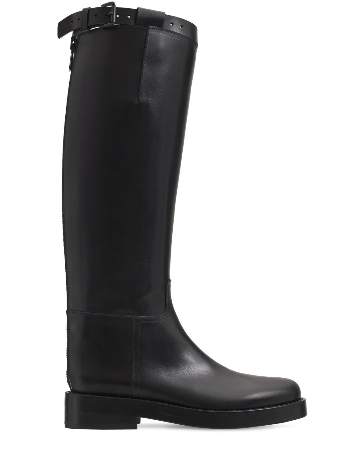 ANN DEMEULEMEESTER 40mm Stan Leather Tall Boots in black