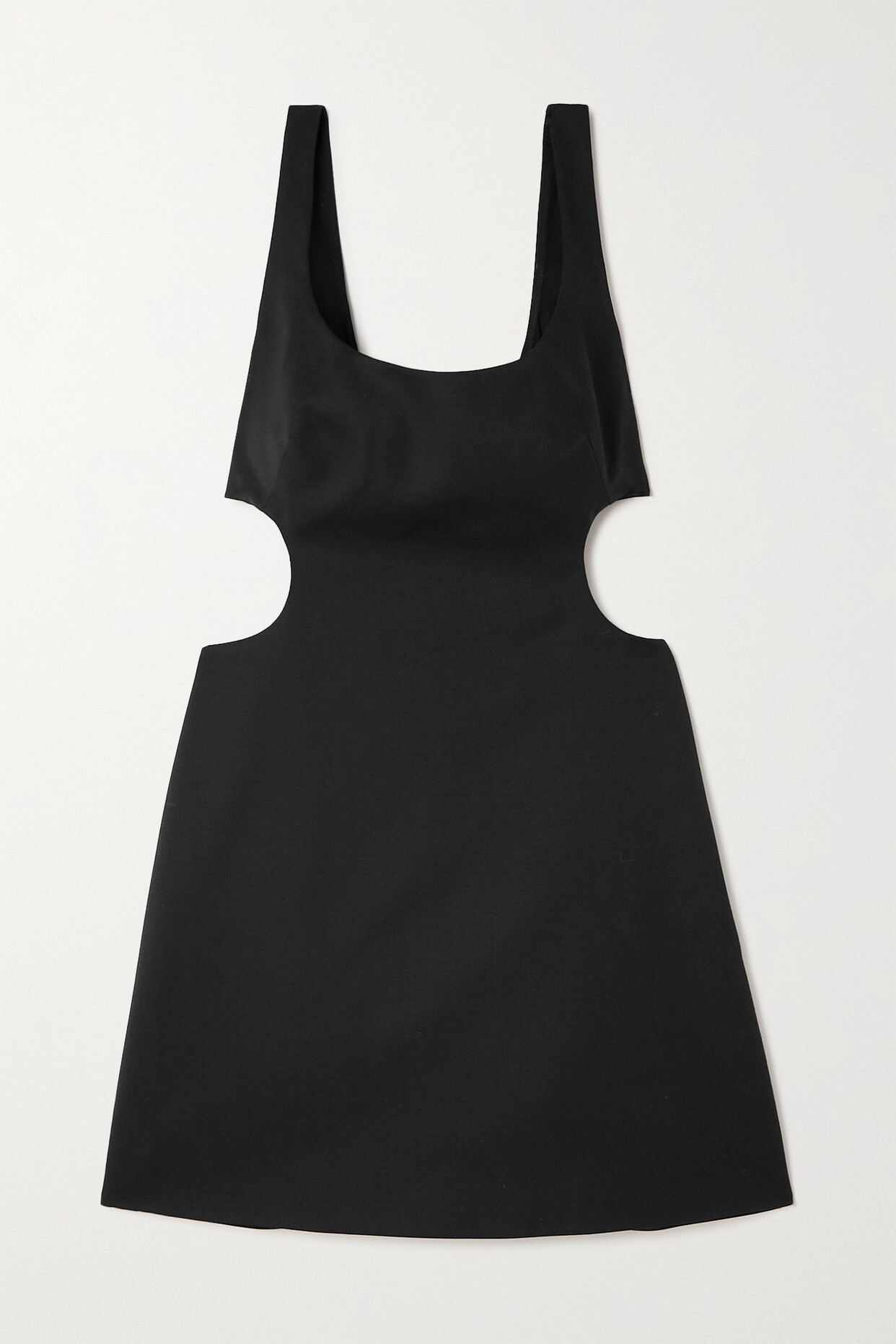 Valentino - Cutout Wool-blend Mini Dress - Black