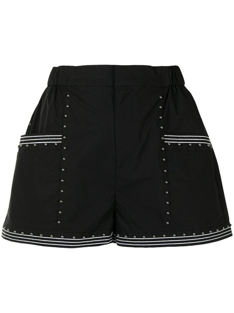TWINSET studded elasticated-waist shorts - Black