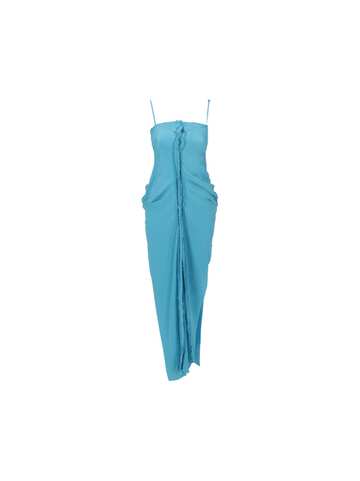 Talia Byre Strap Slashed Dress in turquoise