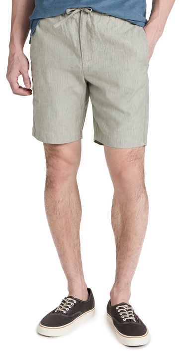 frescobol carioca felipe str linen shorts pastel green 36