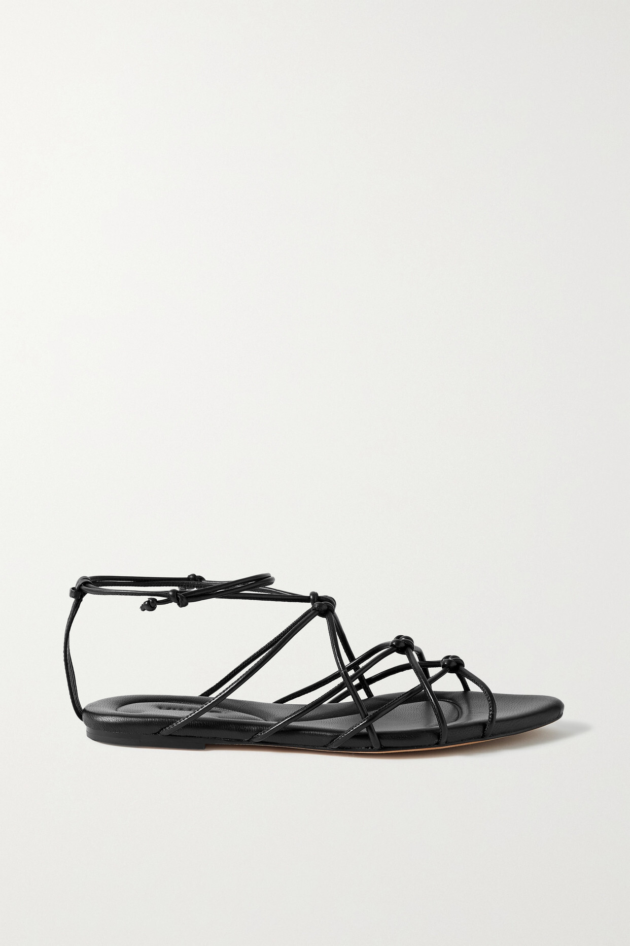 Vince - Kenna Knotted Leather Sandals - Black