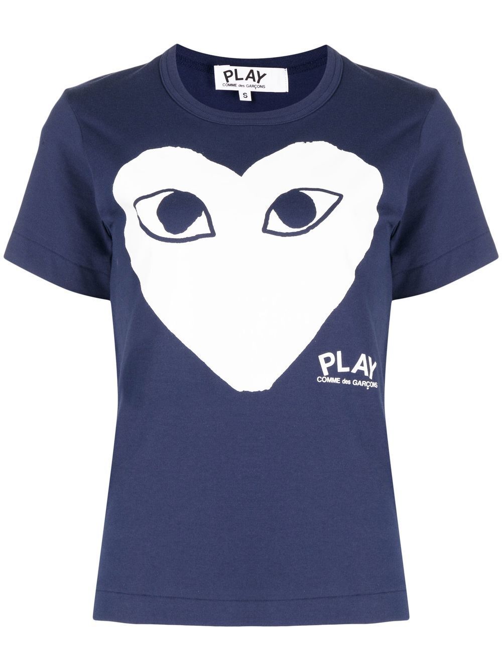 Comme Des Garçons logo-print detail T-shirt - Blue