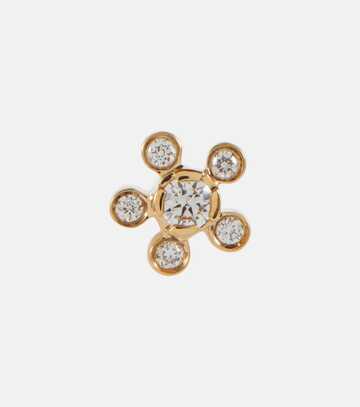 sophie bille brahe petit soleil de fleur 18kt gold single earring with diamonds