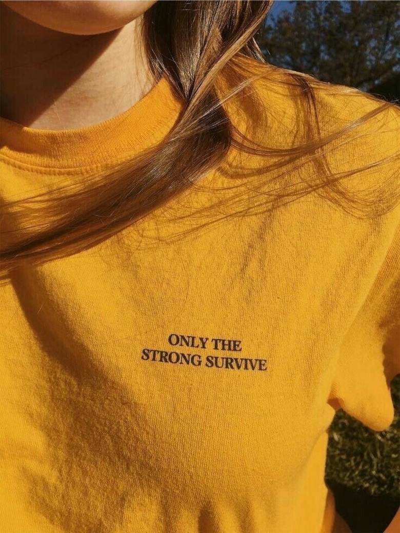 t-shirt t-shirt graphic tee yellow quote on it
