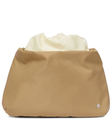 The Row Bourse nylon shoulder bag in beige