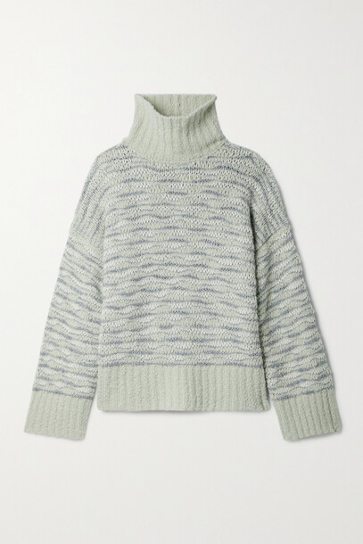 Lafayette148 - Cashmere-blend Turtleneck Sweater - Gray