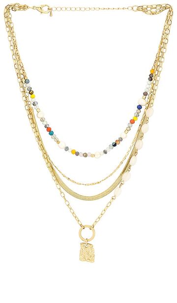 8 Other Reasons Layered Sugar Necklace in Metallic Gold in multi