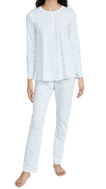 Roller Rabbit Hearts Pajama Set in mint