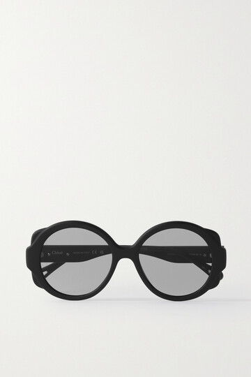 Chloé Chloé - Oversized Round-frame Acetate Sunglasses - Black