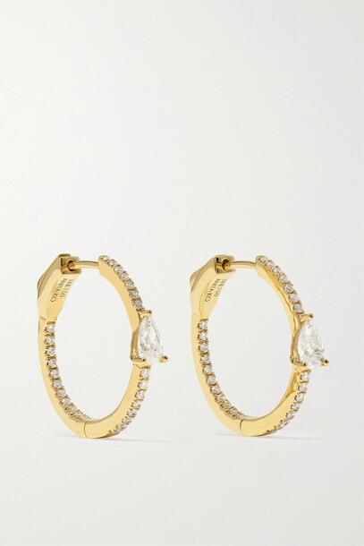 Anita Ko - 18-karat Gold Diamond Hoop Earrings - one size