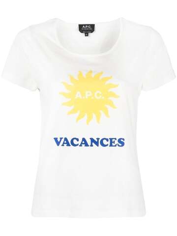 A.P.C. A.P.C. Vacances-print short-sleeved T-shirt - White