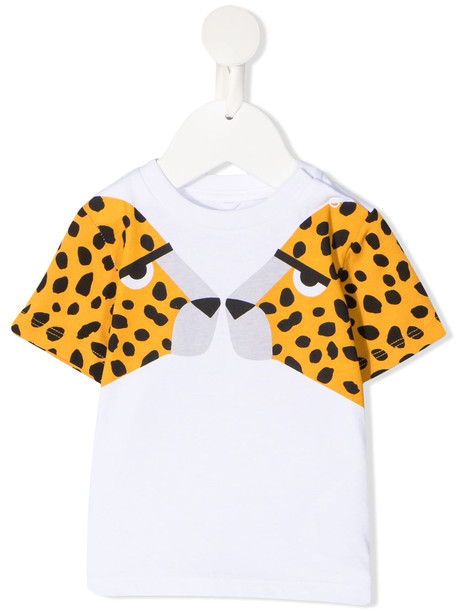 Stella McCartney Kids leopard-print T-shirt - White