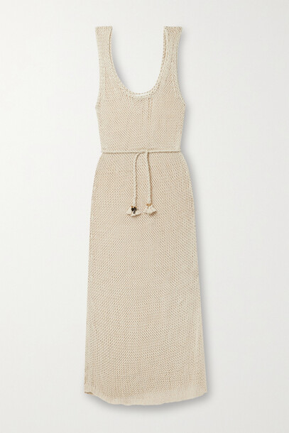 Zimmermann - Tropicana Crocheted Cotton Midi Dress - Off-white